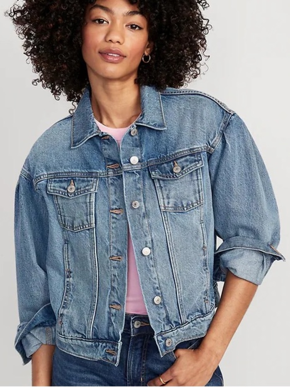 Old Navy Blue Denim Jacket Classic Women's Jean Jacket